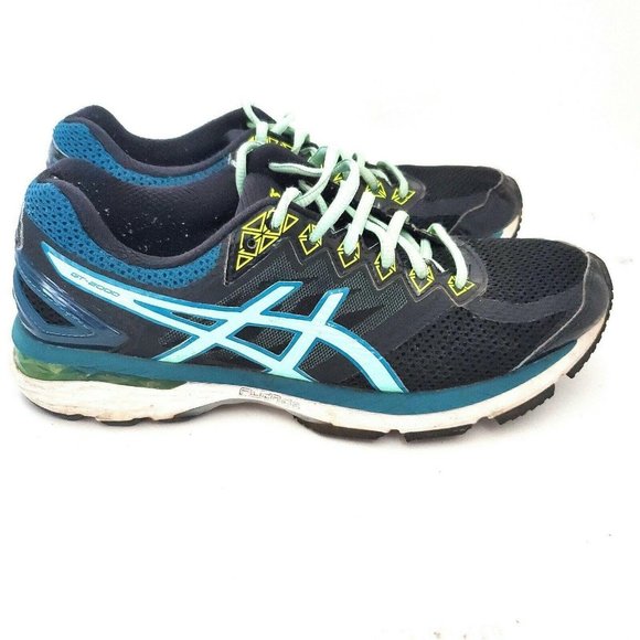 ASICS Women's GT-2000 4 Athletic Running Shoe Size 9.5 Dynamic DuoMax Black Teal - Picture 7 of 11